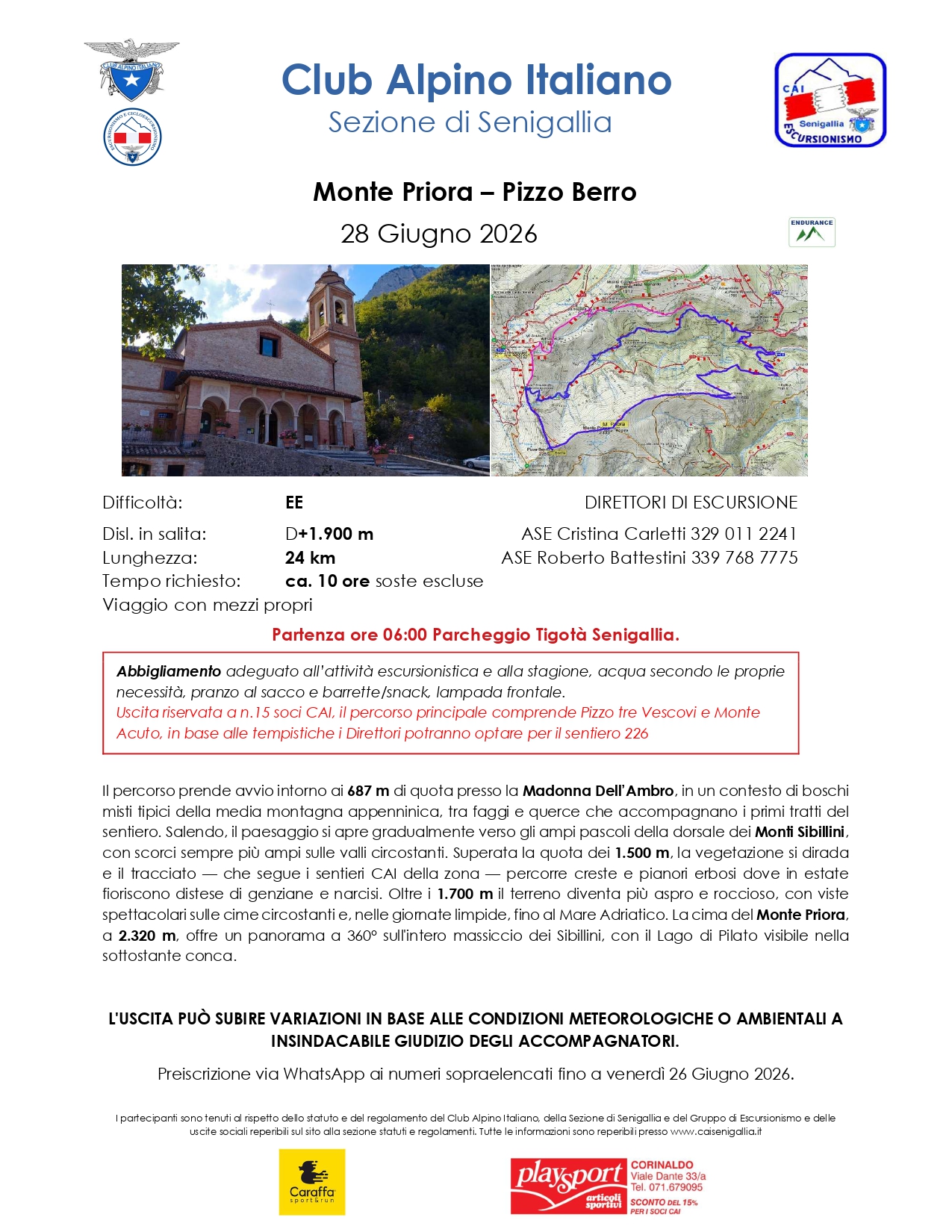 Monte Priora - Pizzo Berro